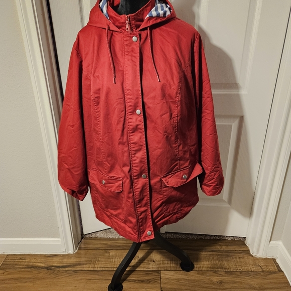 D&company  red jacket with hoodie - Picture 4 of 8